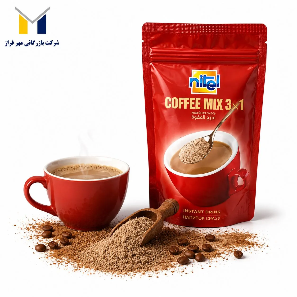 کافی میکس 1*3 باکس پاوچ نیتل 250 گرم