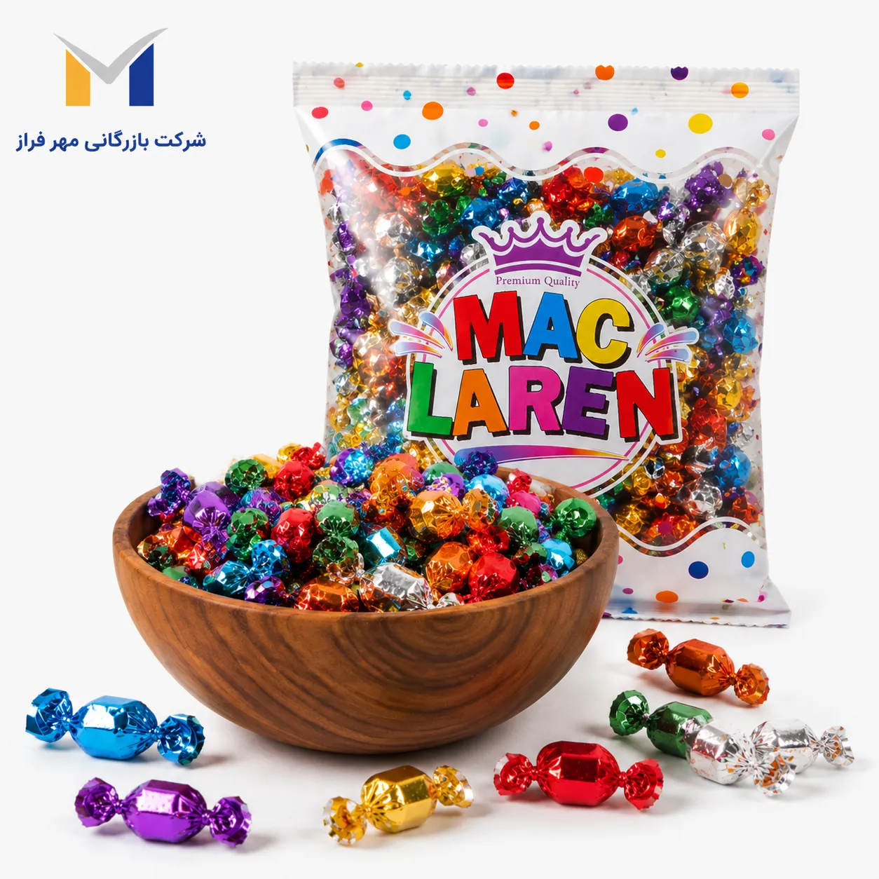 آبنبات کندی متالیز مخلوط مک لارن